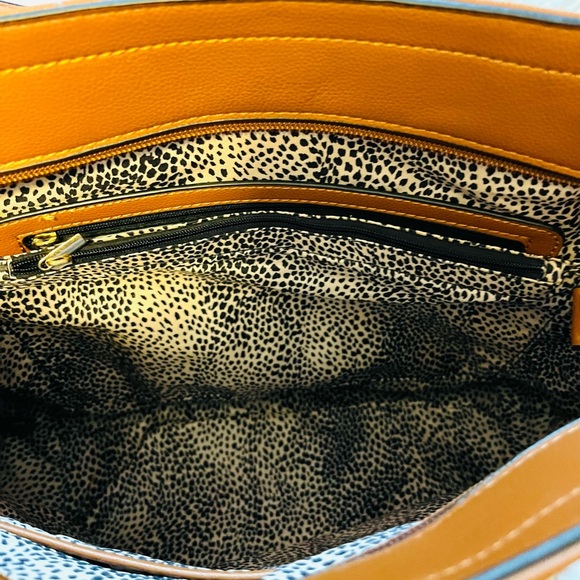 Gorgeous Chestnut Brown Vegan Leather Shoulder Tote Satchel NWOT - Picture 6 of 15